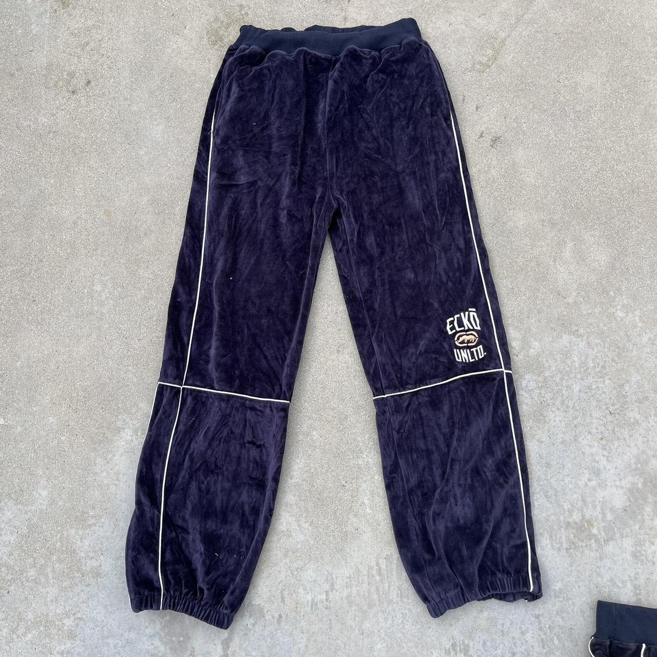 ecko unltd velour tracksuit set jacket with... - Depop