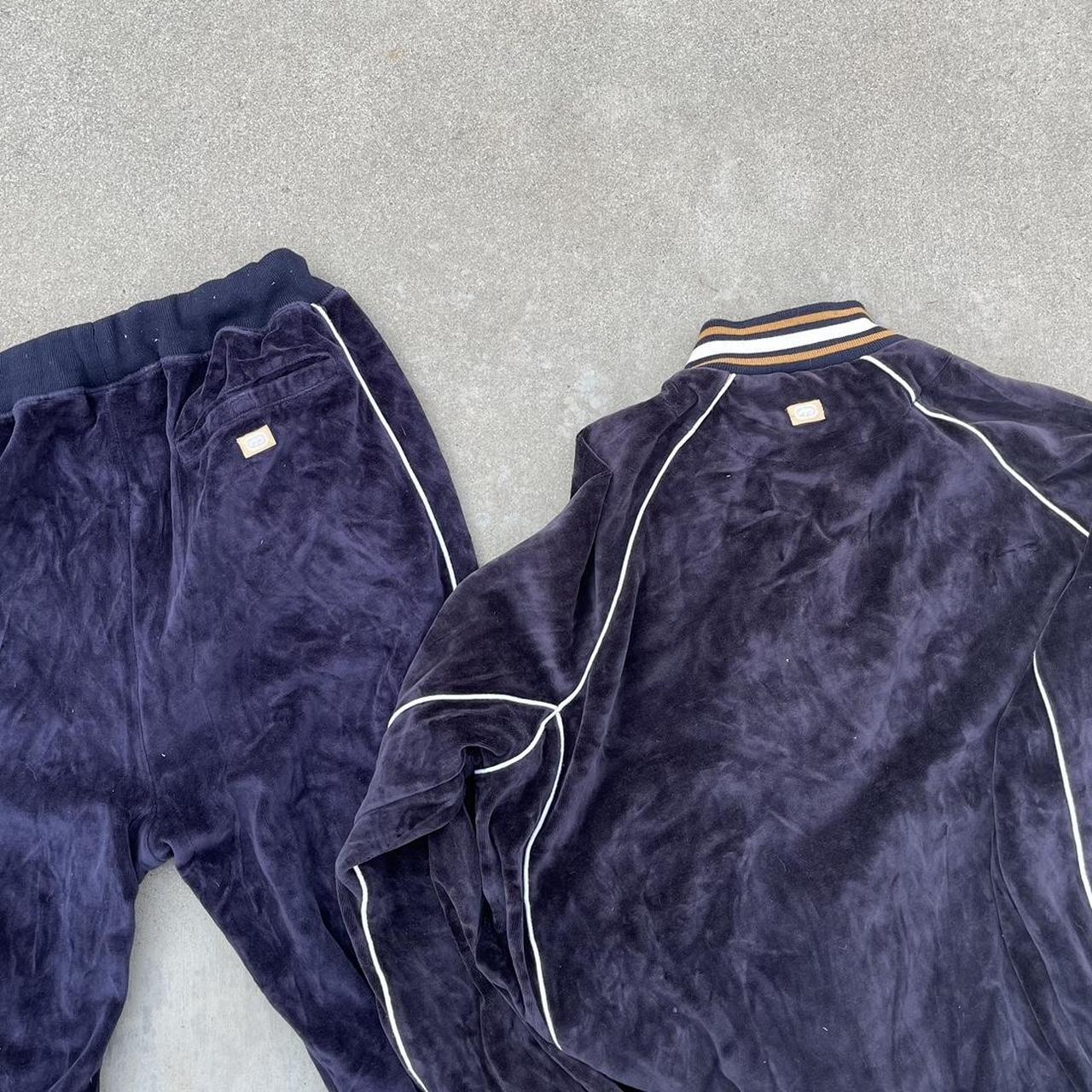 ecko unltd velour tracksuit set jacket with... - Depop