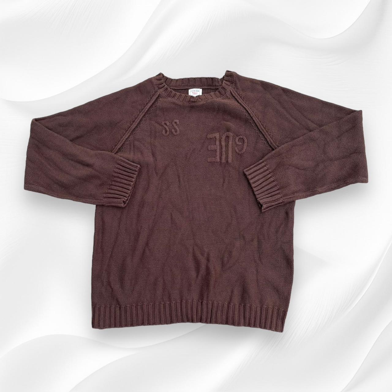 brown guess sweater