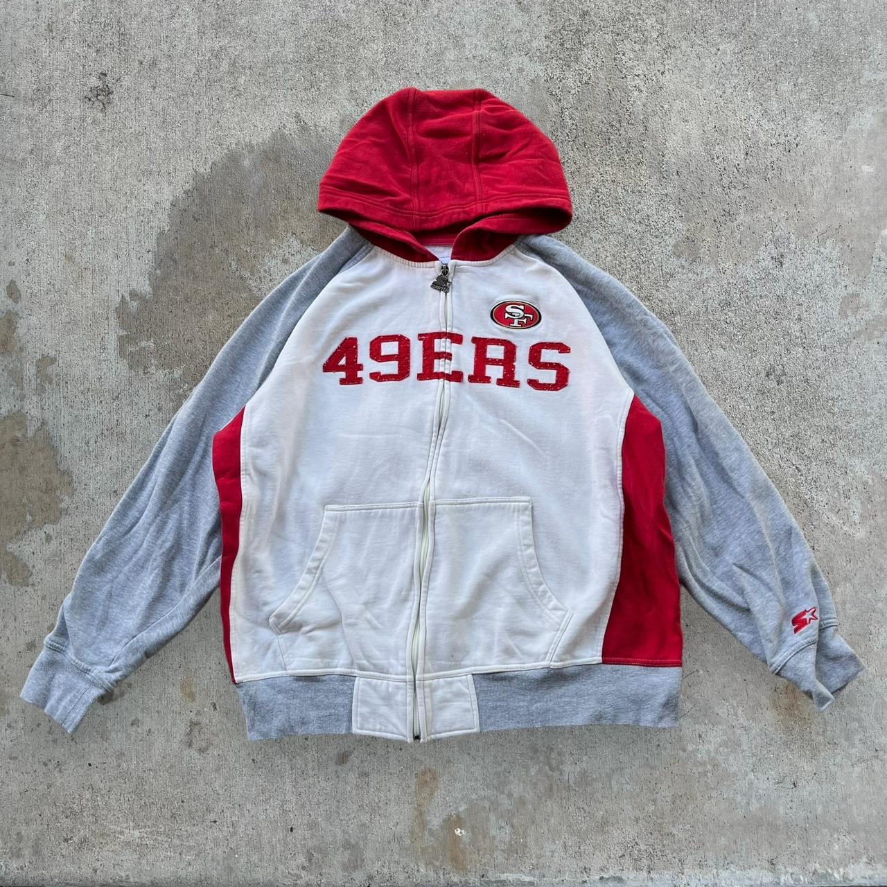 vintage san francisco 49ers hoodie nfl football zip Depop