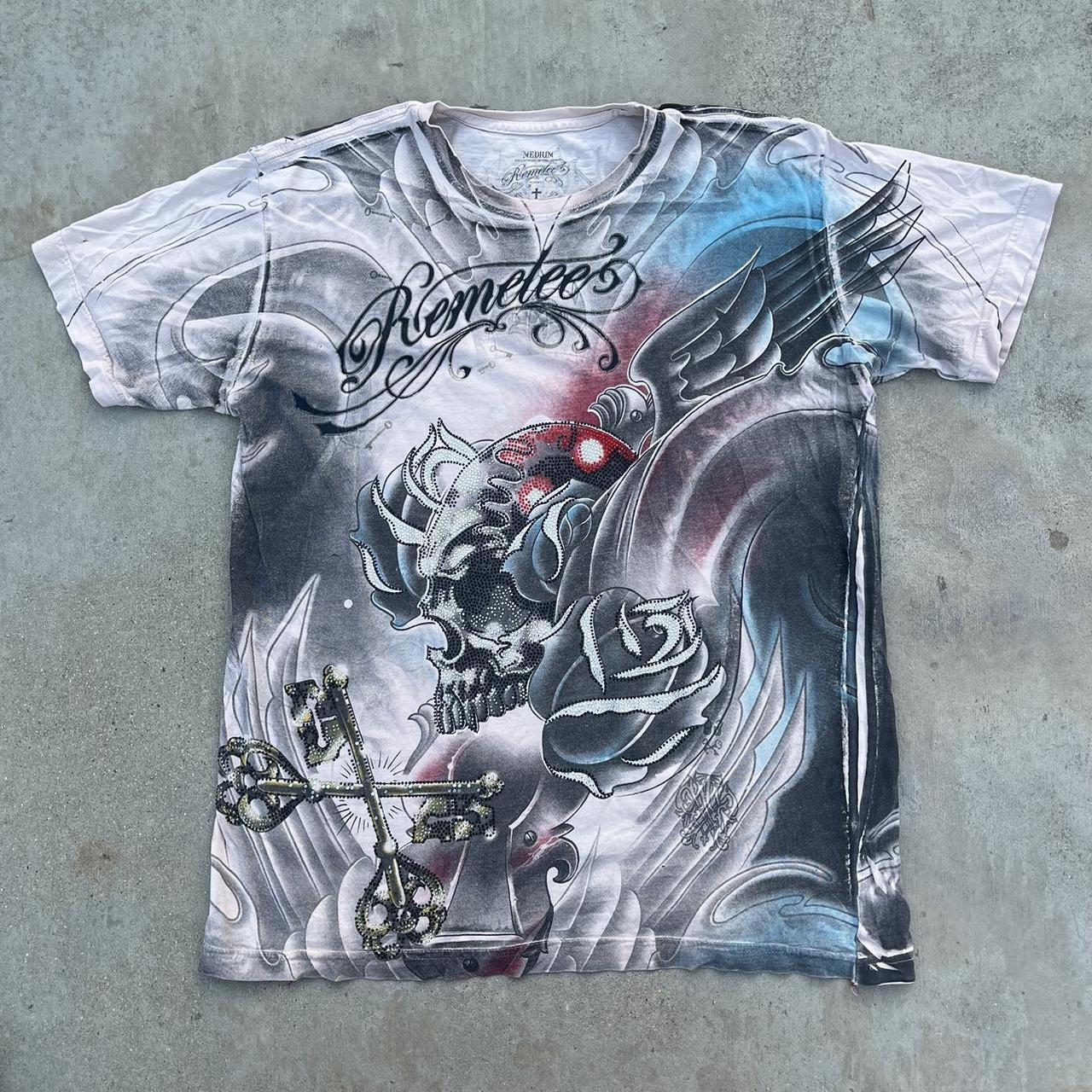 affliction style tee 2000s remetee cybery2k mall | Depop affliction style tee 2000s remetee cybery2k mall | Depop