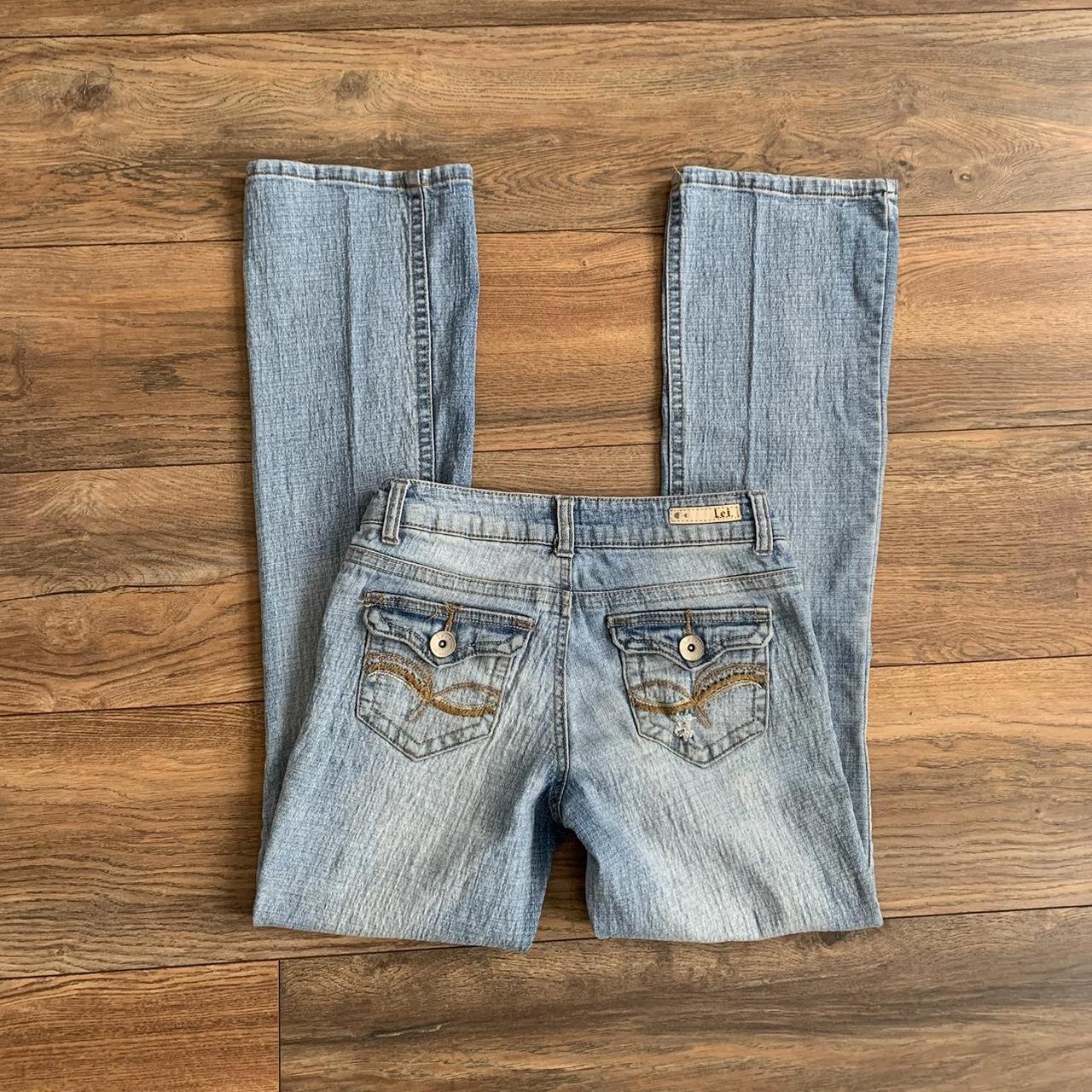 Vintage Lei Low Rise Bootcut Jeans Junior Size 3 Depop