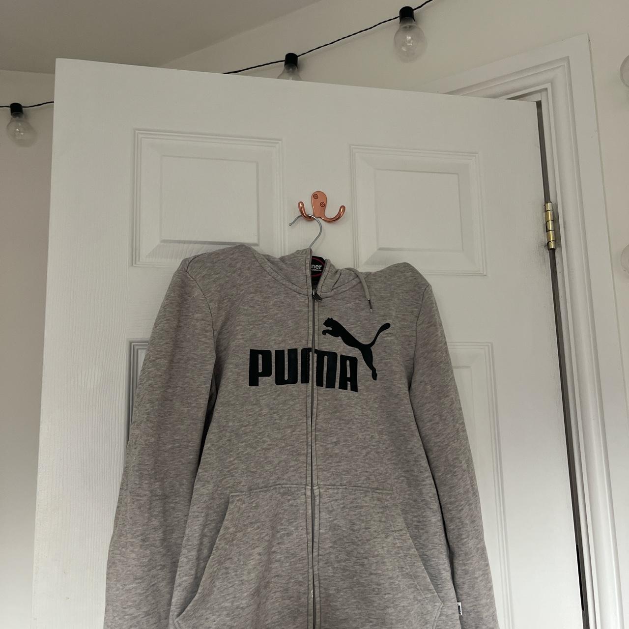 Puma Women's Grey Hoodie | Depop
