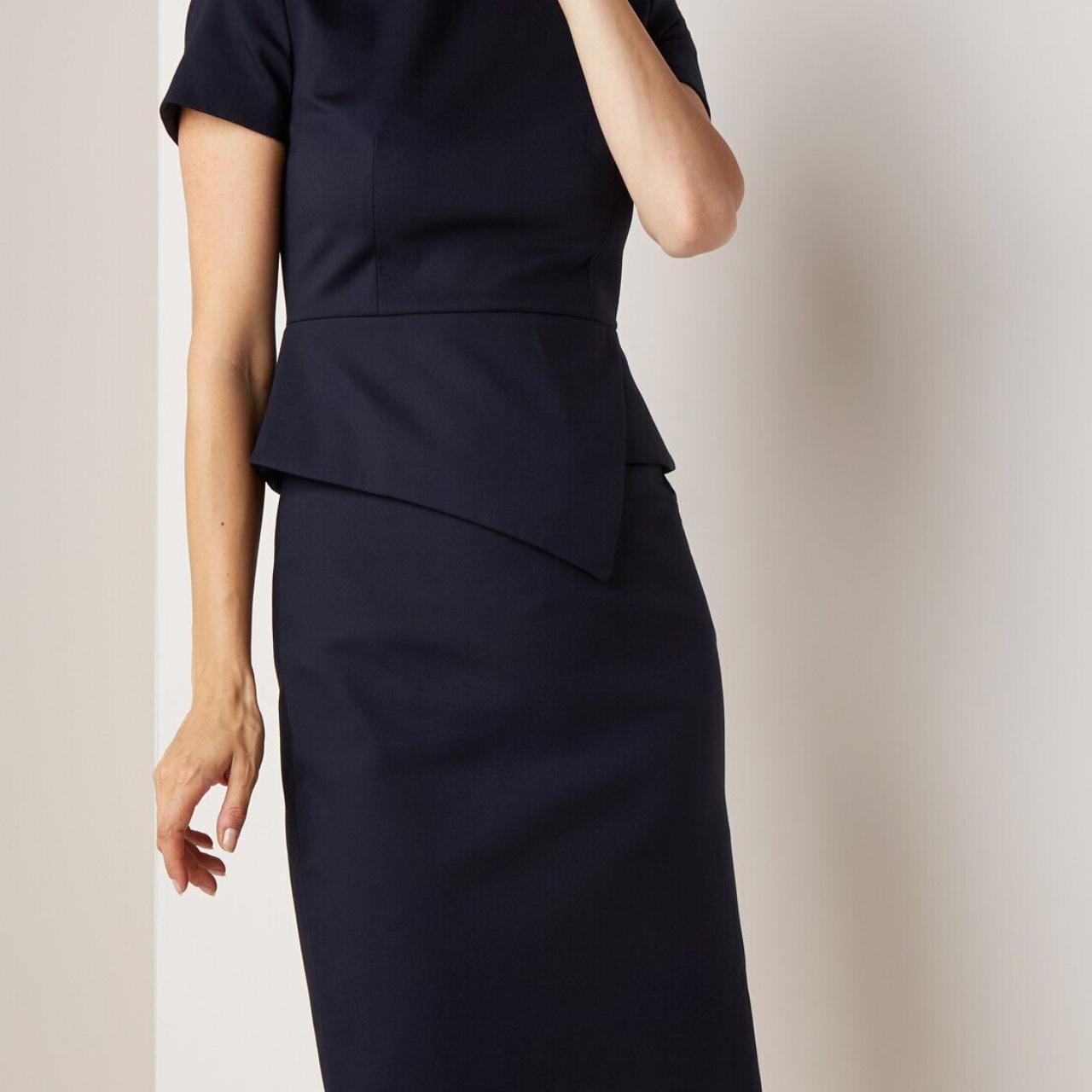 TED BAKER Elynah peplum smart pencil suit dress midi...