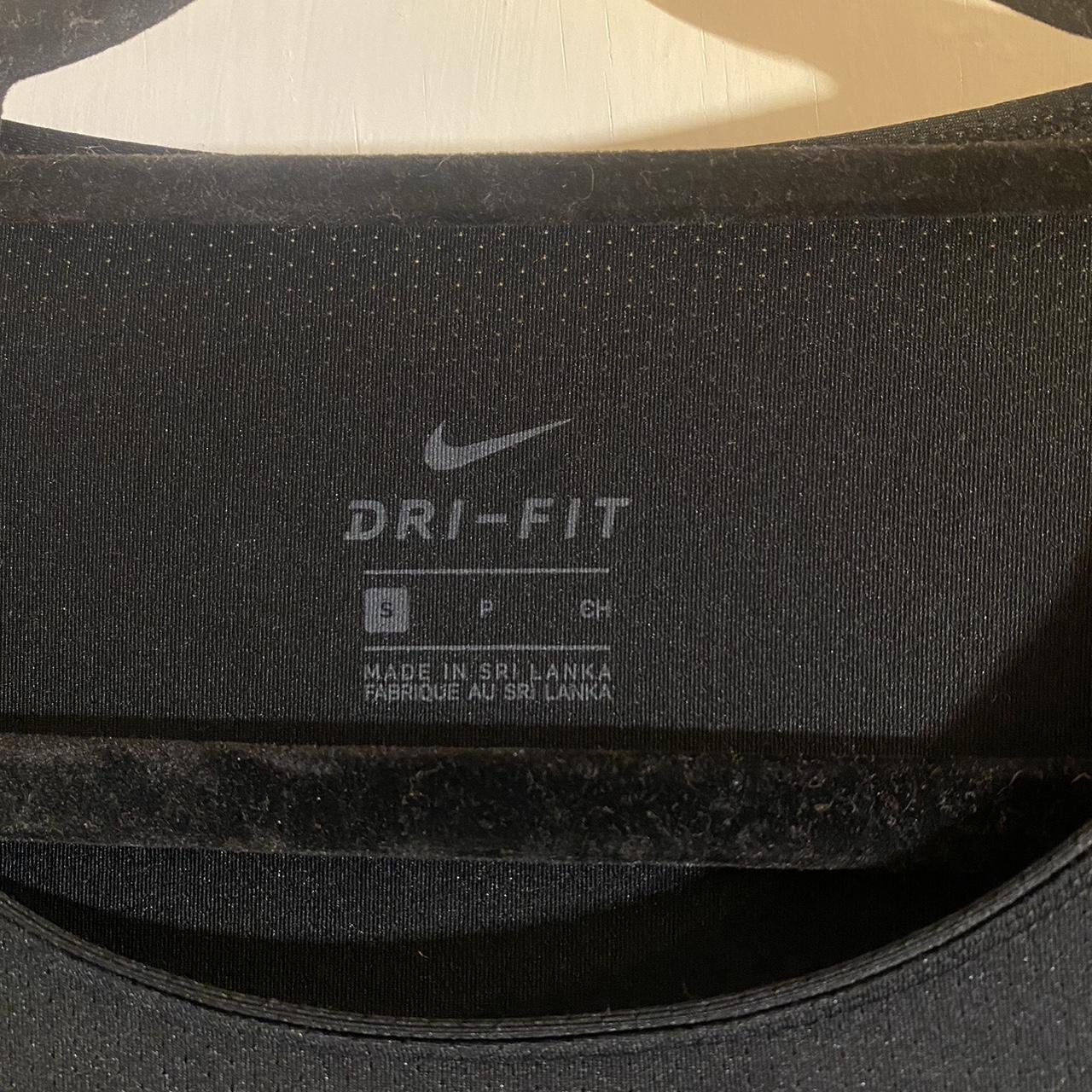 Nike womens dri fit black gym top - like new, size... - Depop