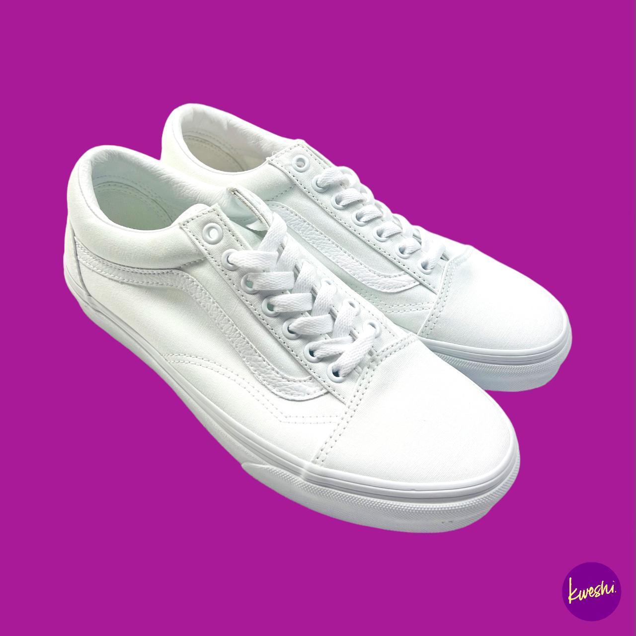 Vans old skool hot sale true white canvas