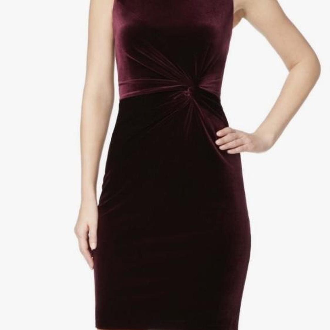 Calvin klein burgundy dress hotsell