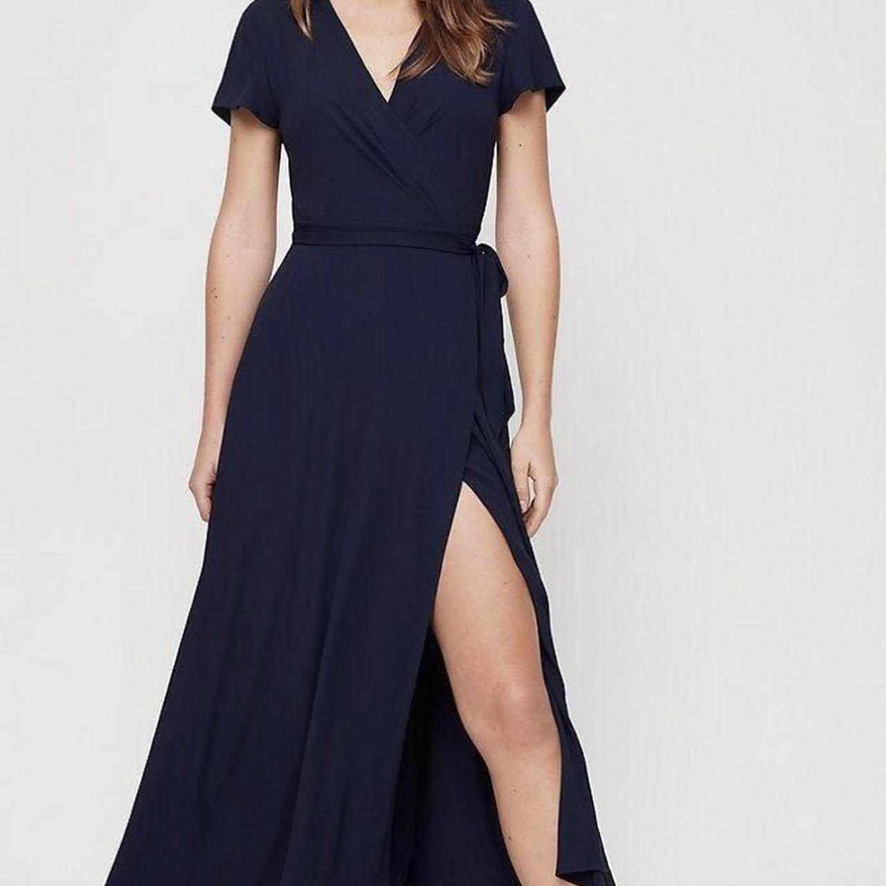 Babaton slit wrap dress hotsell