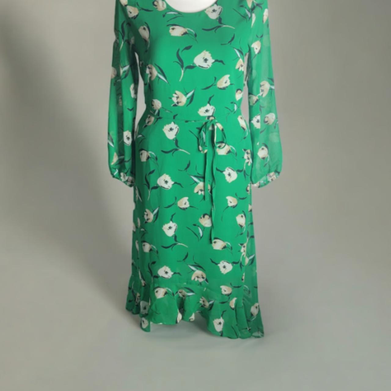 Banana republic green floral dress best sale