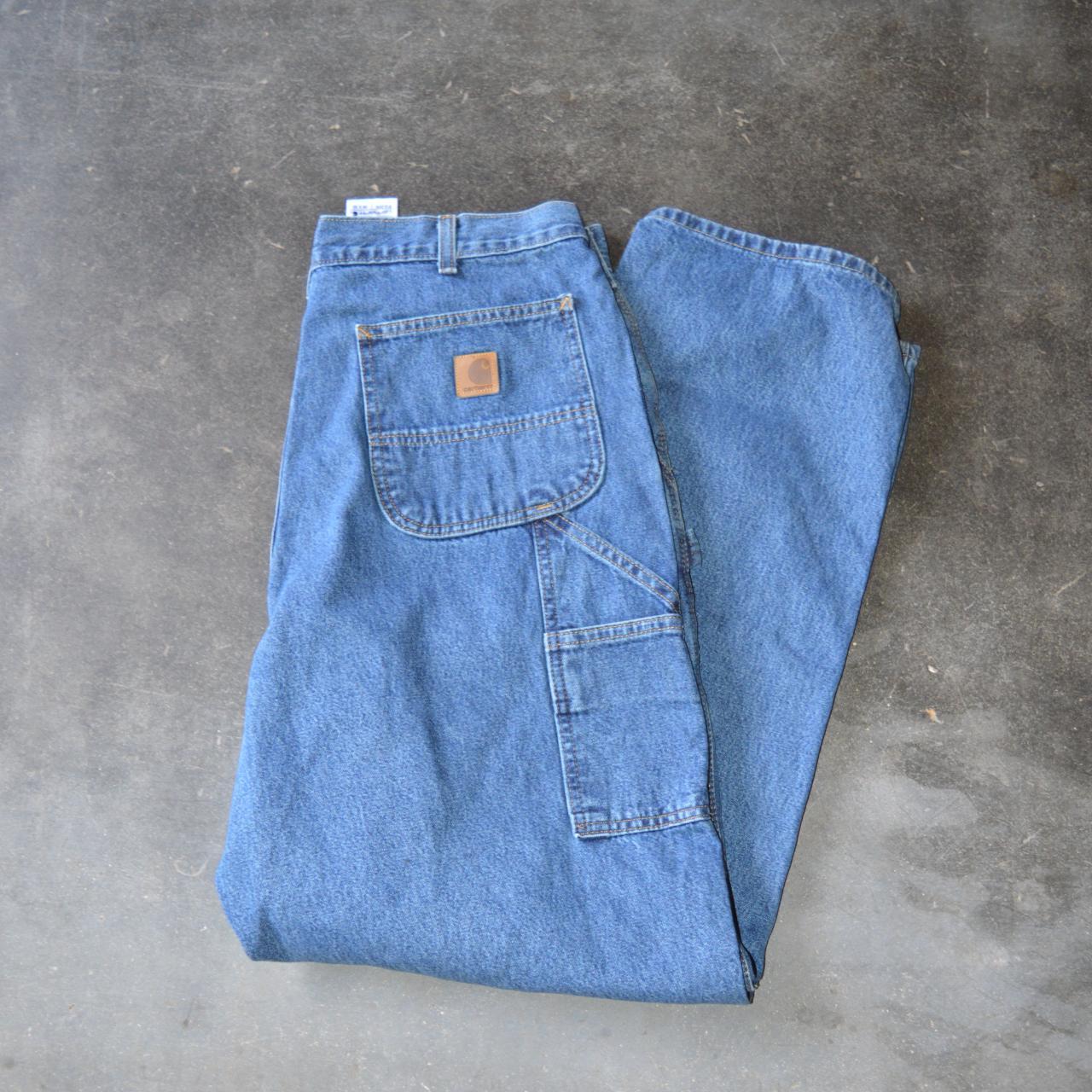 Vintage Carhartt Jeans Medium wash denim 36 waist 32... - Depop