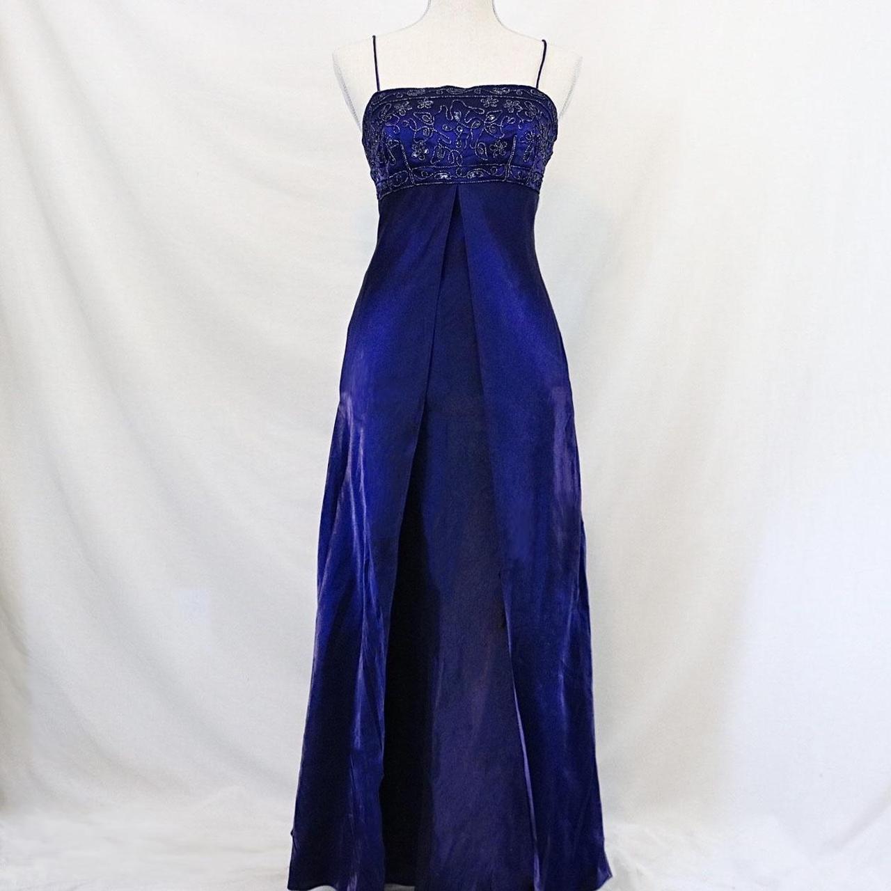 Royal blue 2024 empire waist dresses