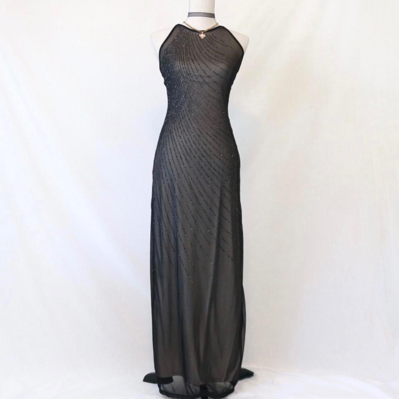 Charcoal grey prom dress best sale