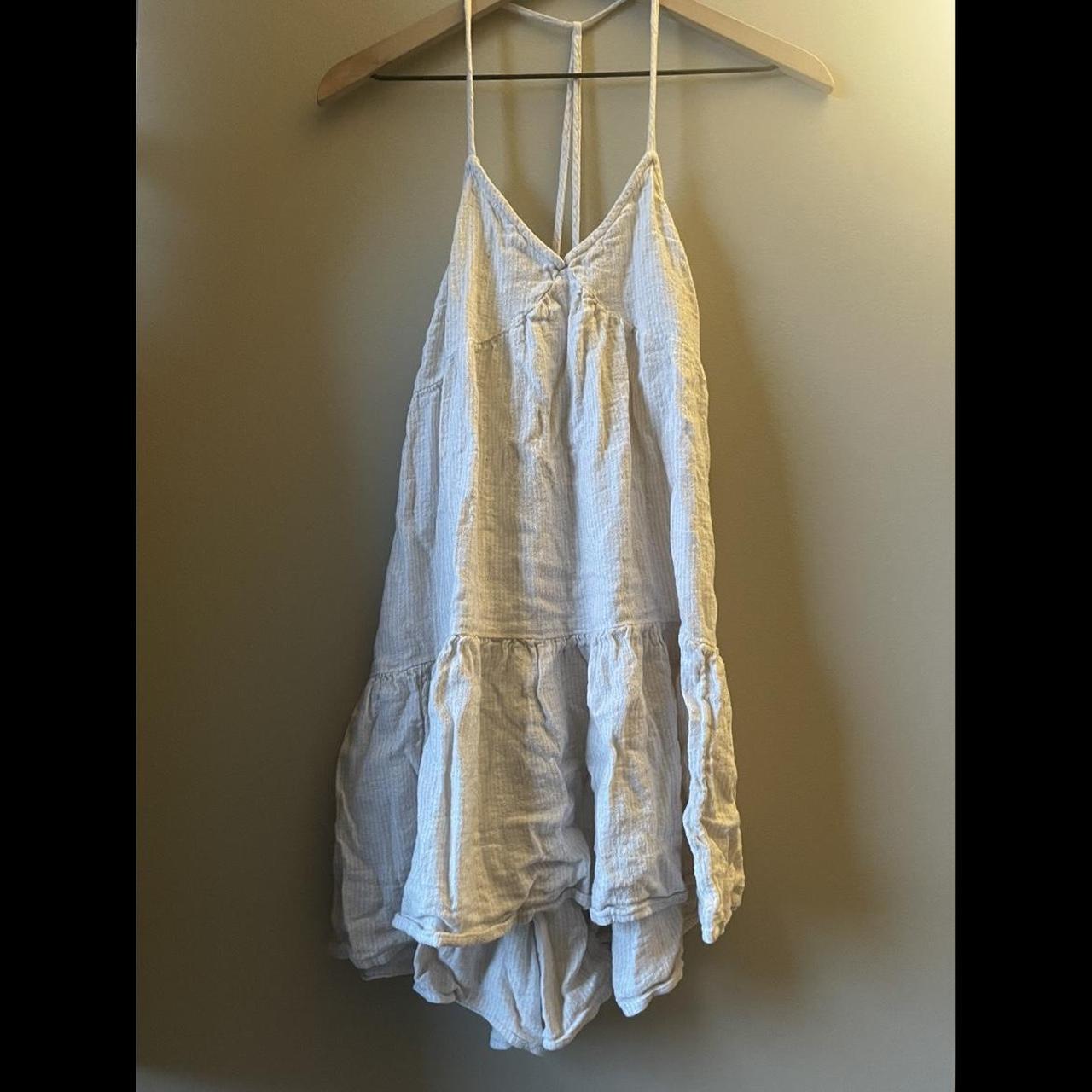 Aerie Women's White and Cream Dress | Depop