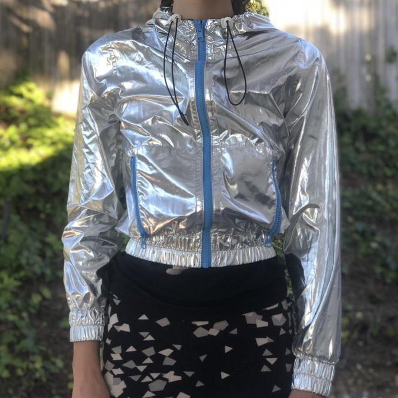 Silver hot sale holographic jacket