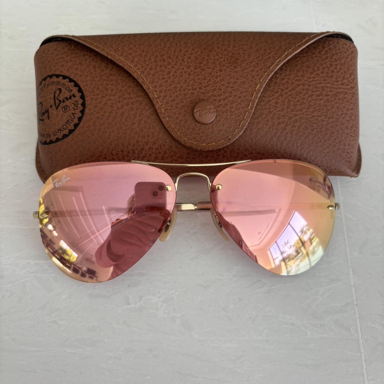 Ray-Ban Women's Aviator Sunglasses Gold/Pink – Raybans aviator
