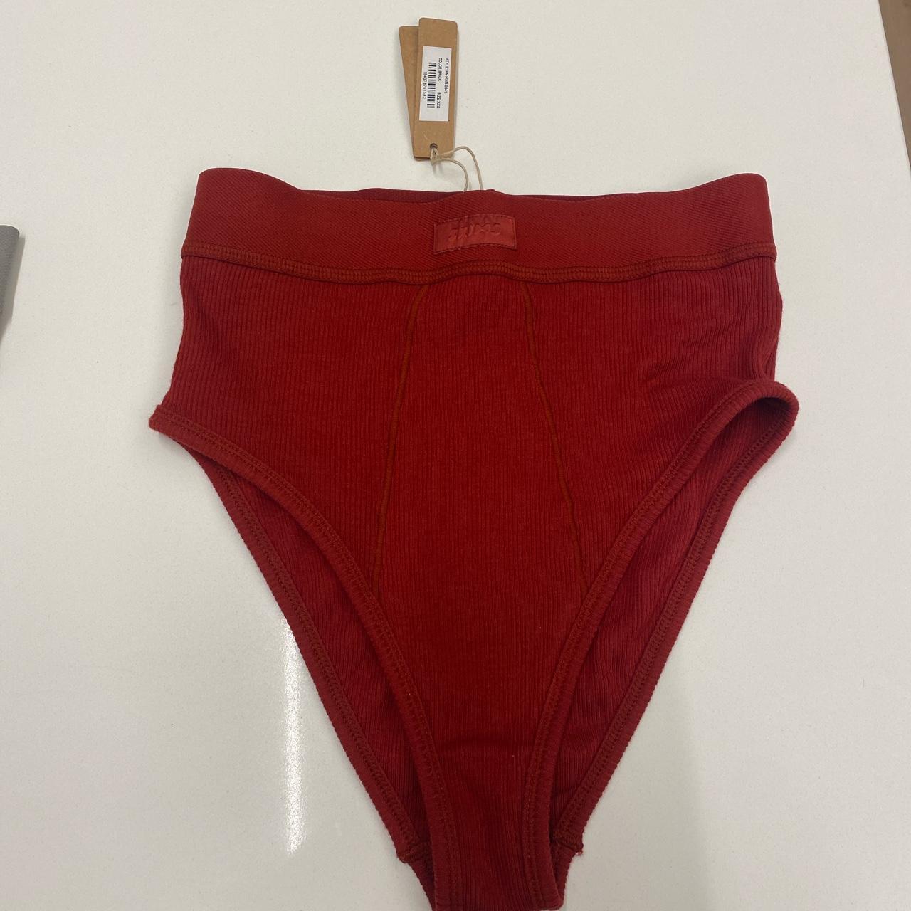Skims underwear BRIEFS Red undies in color red - Depop