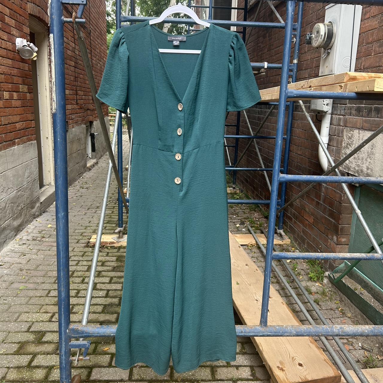 Emerald green dream Primark jumpsuit with a. Depop