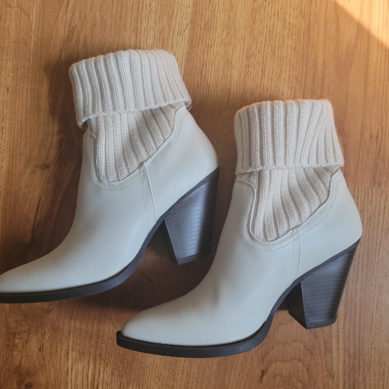 Fashion Nova Pointed Toe Ankle Sock Booties ☕ 𝑨𝑩𝑶𝑼𝑻... Depop