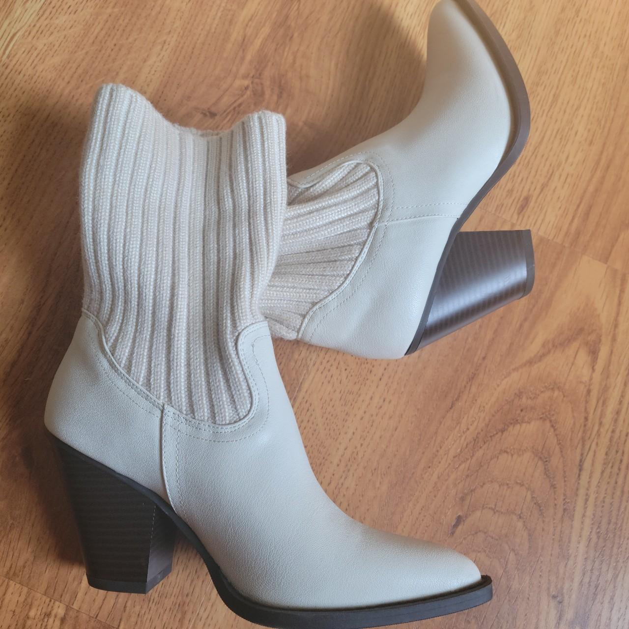 Fashion Nova Pointed Toe Ankle Sock Booties ☕ 𝑨𝑩𝑶𝑼𝑻... Depop