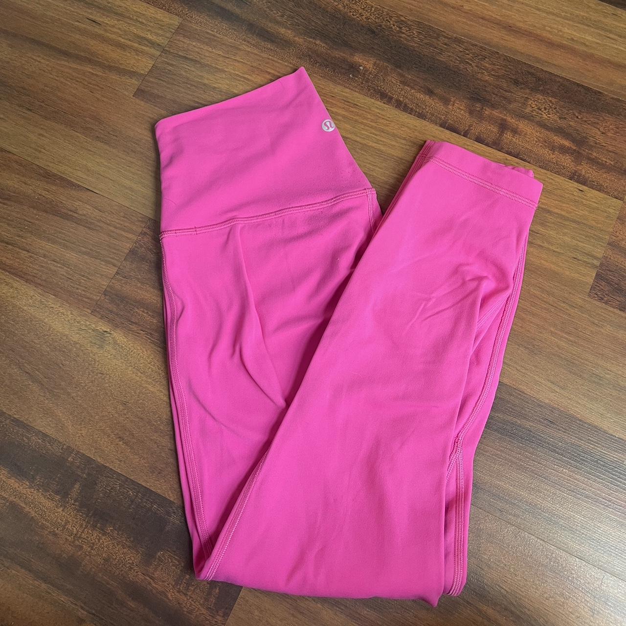 25” Lululemon sonic pink align leggings - Depop