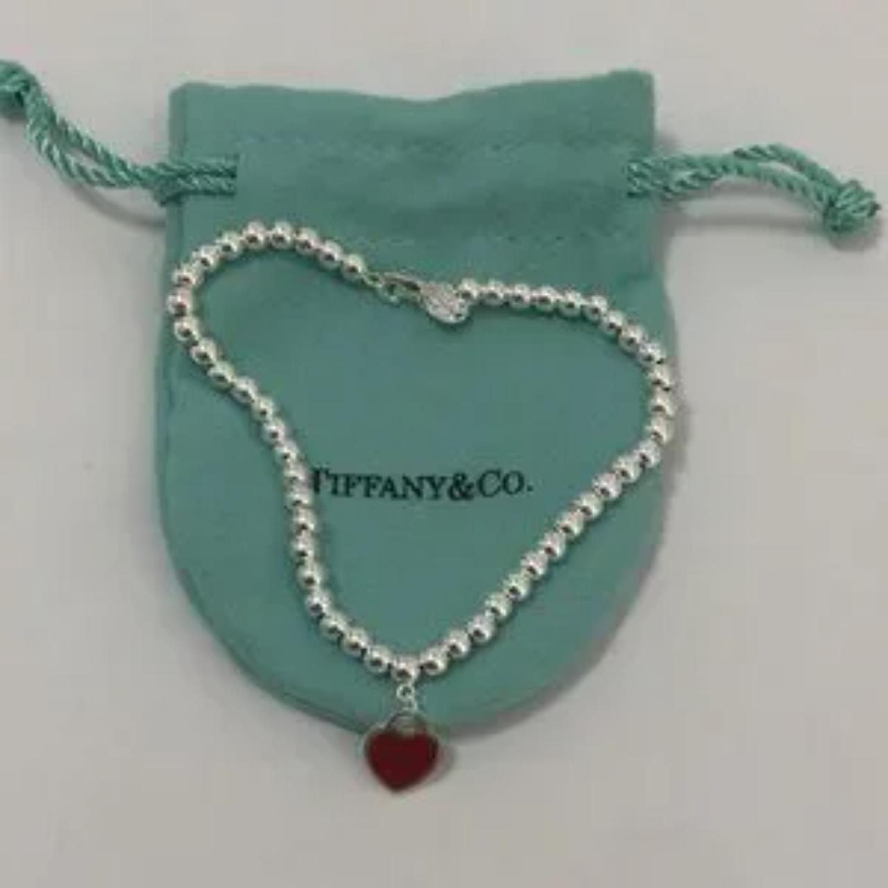 Tiffany red heart on sale bracelet