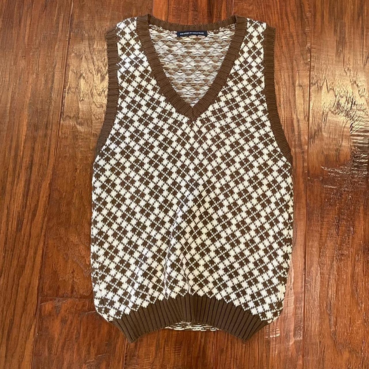 brandy melville argyle knit sweater vest in Depop