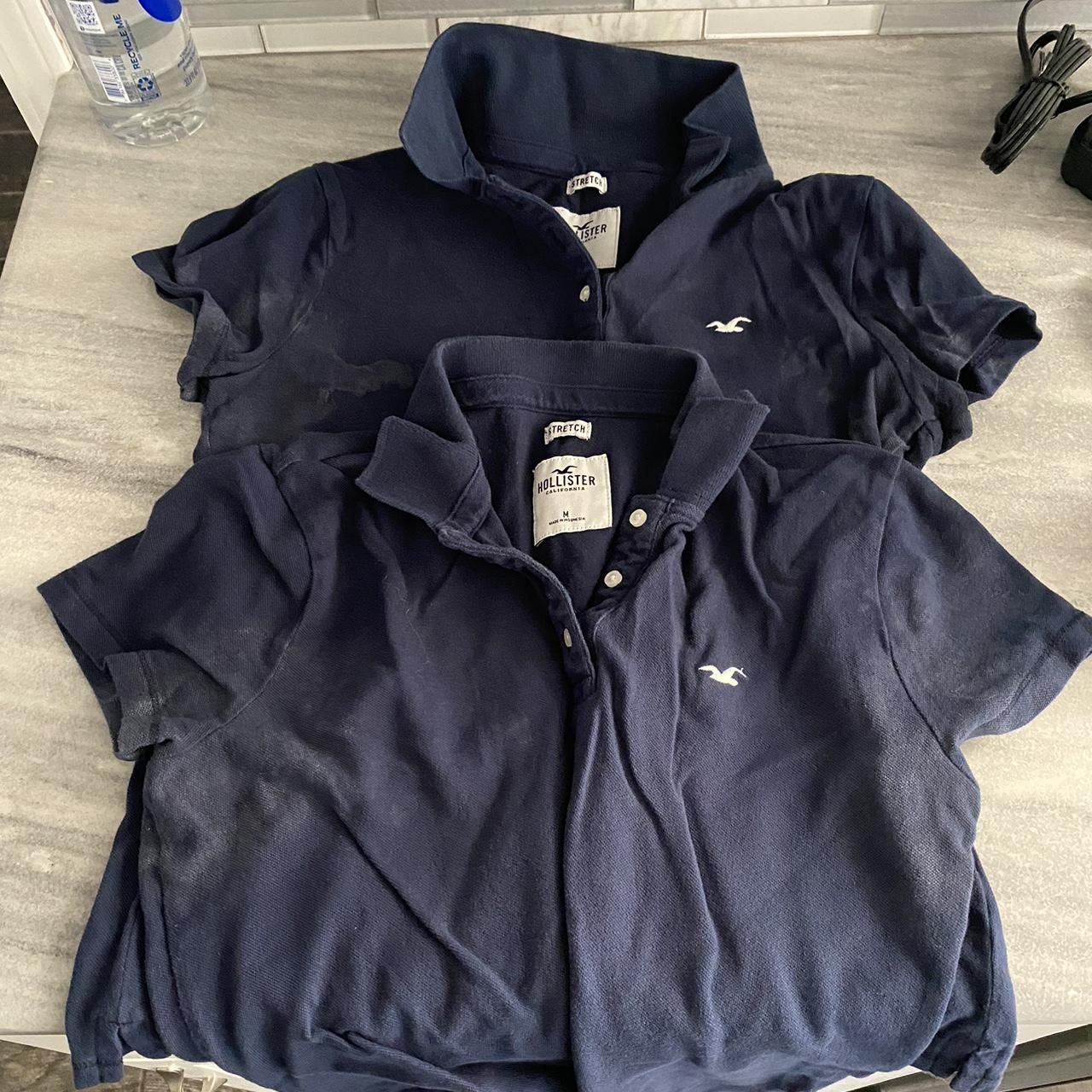 Hollister Co. Women's Navy Poloshirts Depop