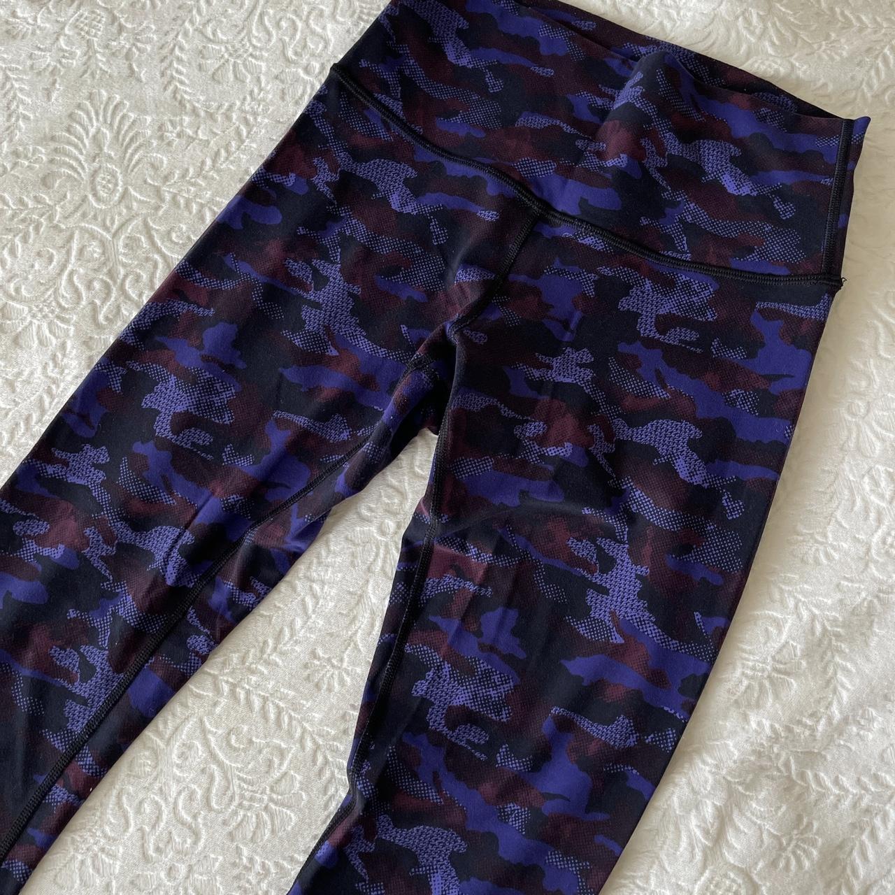 lululemon purple flare leggings size 2 only worn - Depop