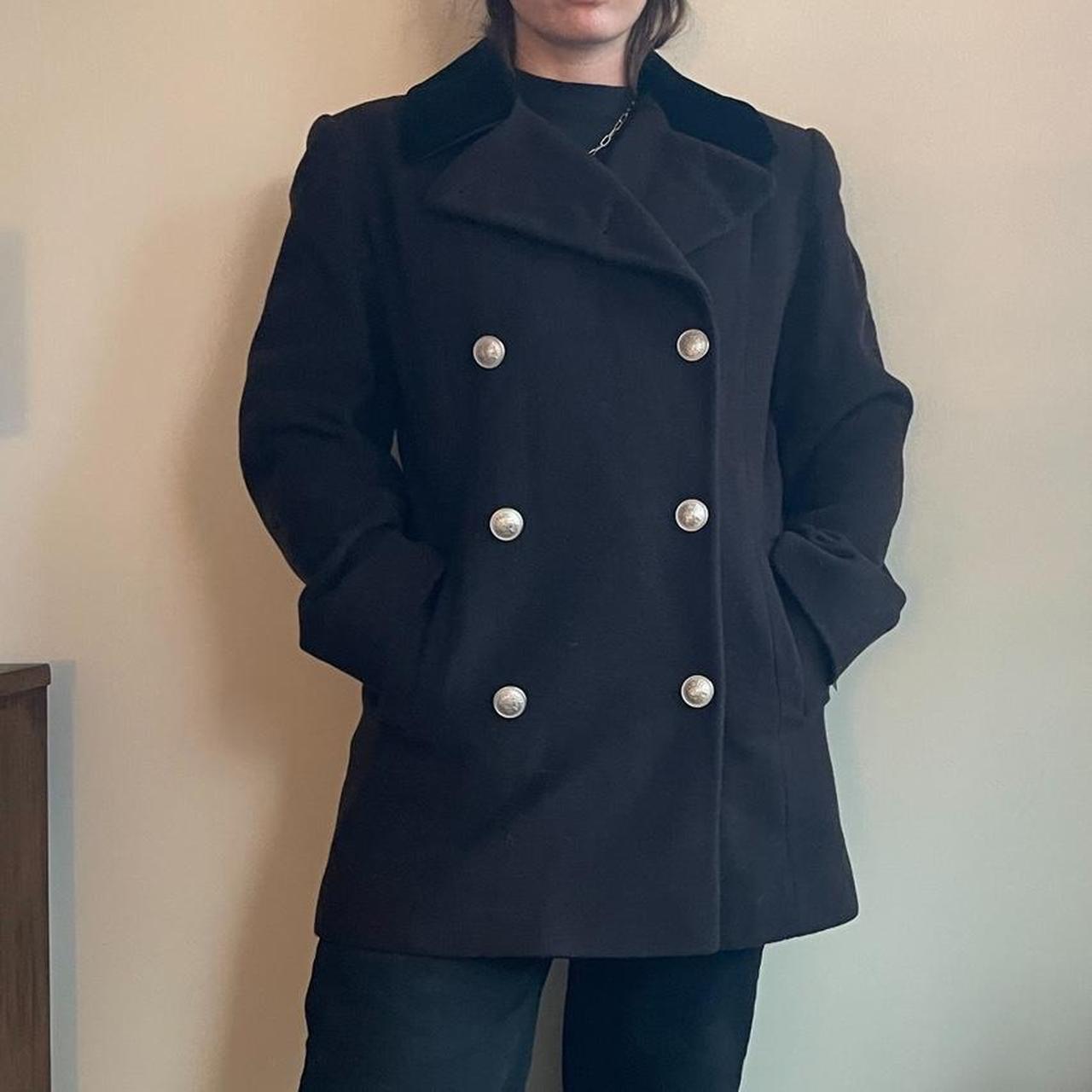 deadstock vintage Anne Klein wool peacoat brand Depop