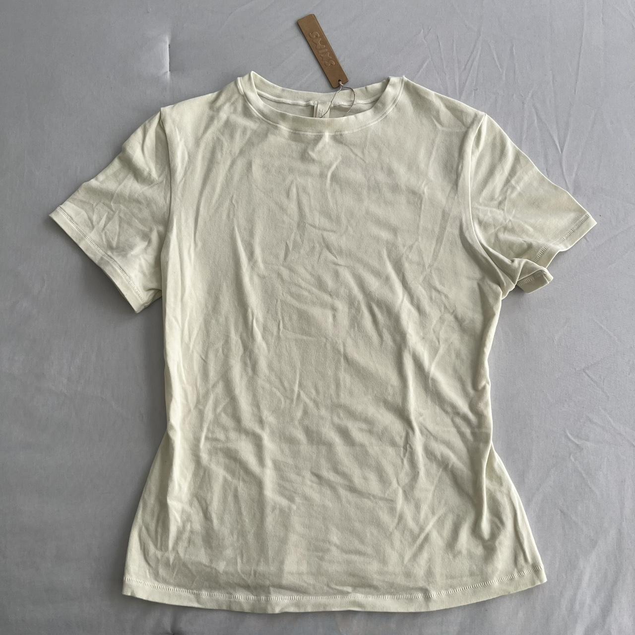 Skims Bone Cotton Jersey T-Shirt - Size Medium New... - Depop