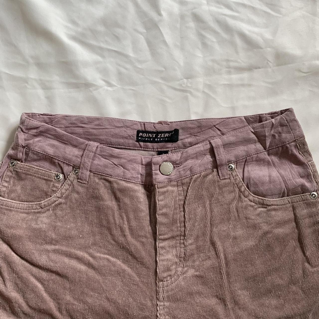 Light Purple Corduroy Jeans Straight leg mid... - Depop