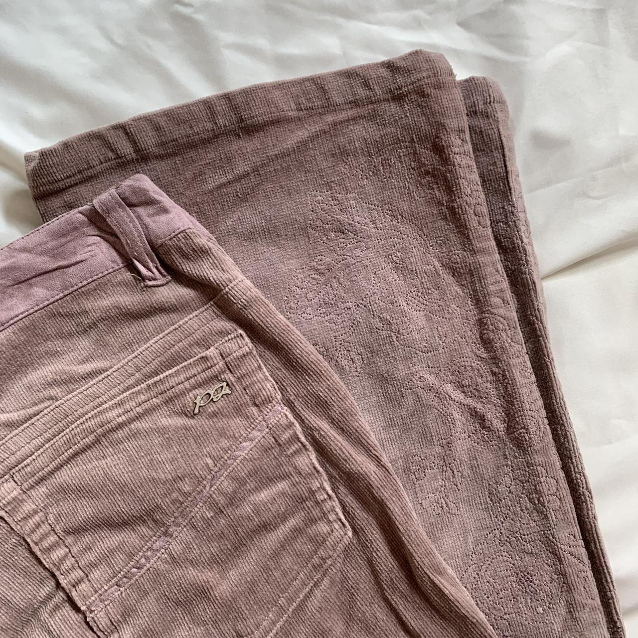 Light Purple Corduroy Jeans Straight leg mid... - Depop