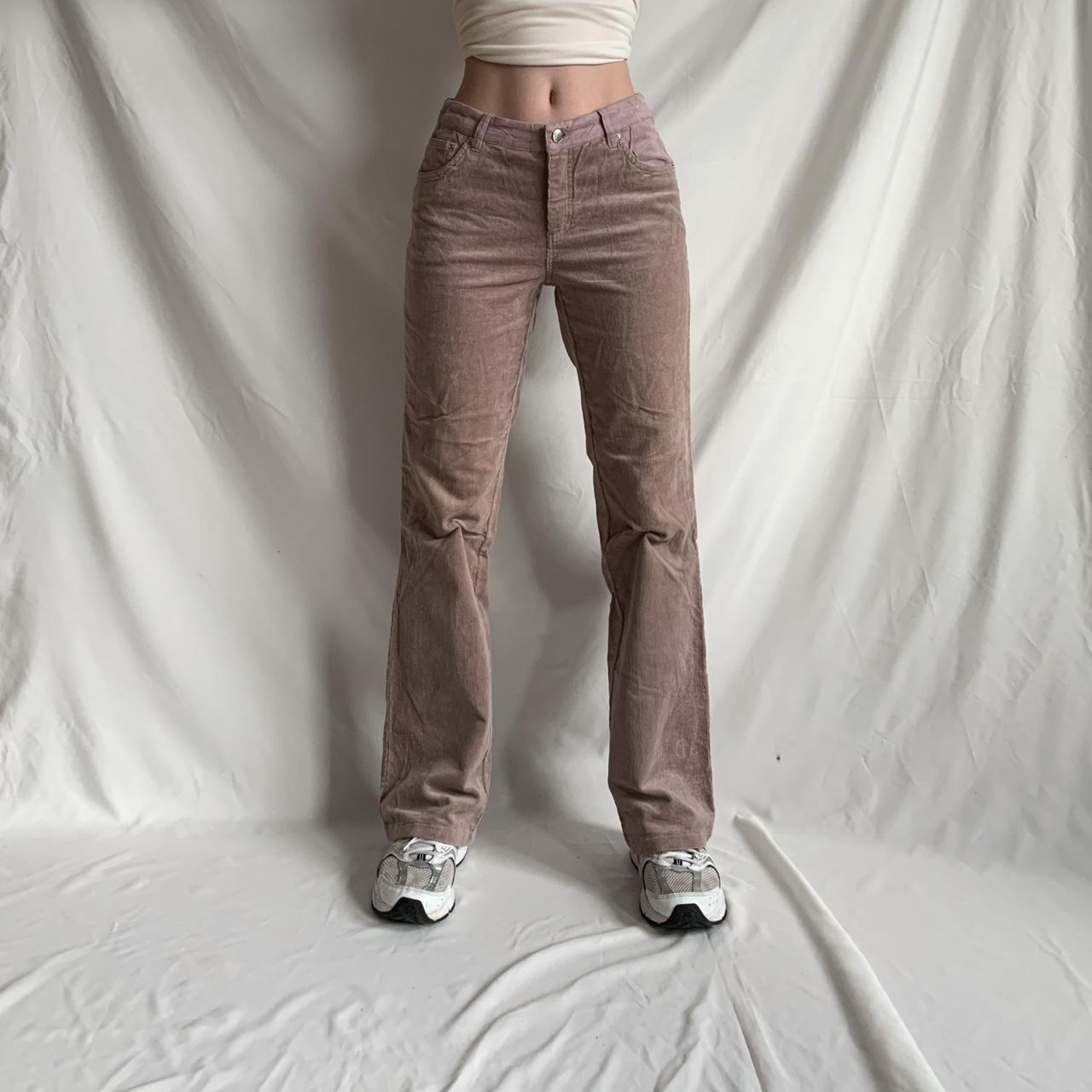 Light Purple Corduroy Jeans Straight leg mid... - Depop