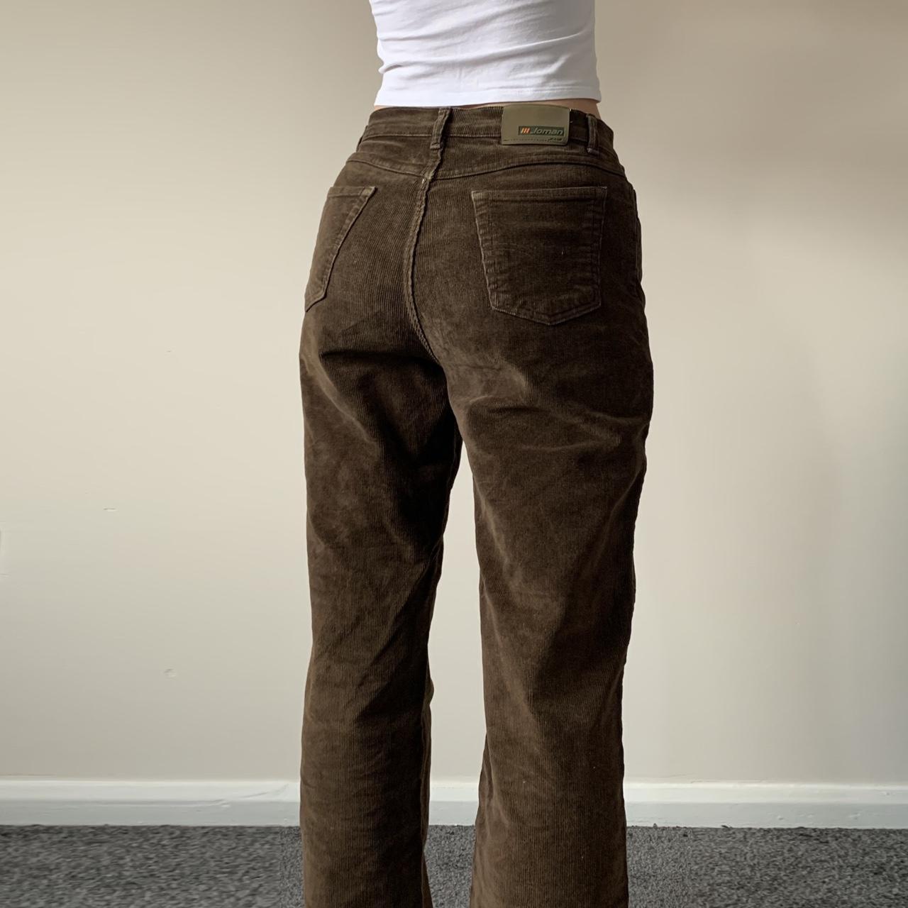 Brown Corduroy Jeans Straight legged slightly... - Depop