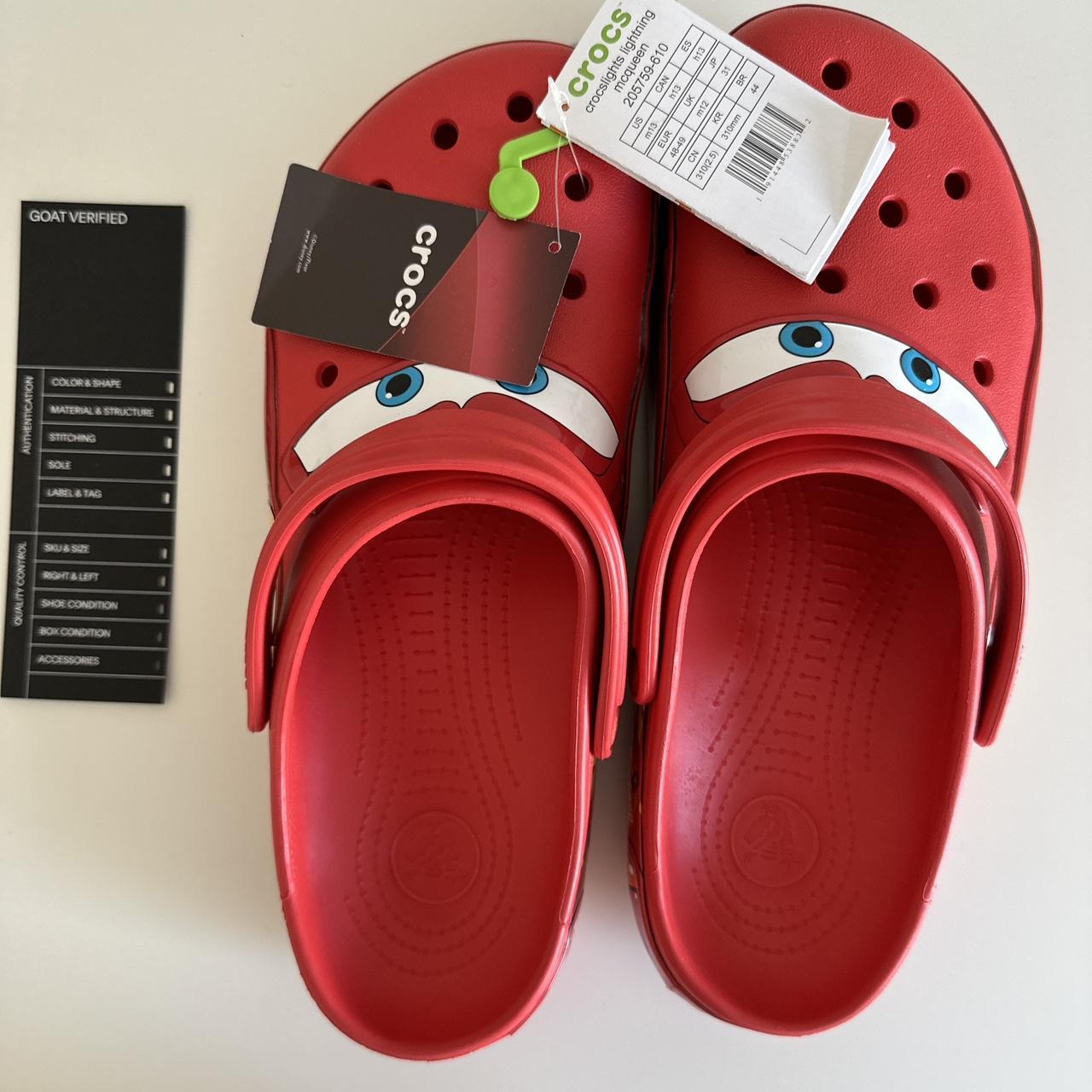 Crocs Men's Red Slides | Depop