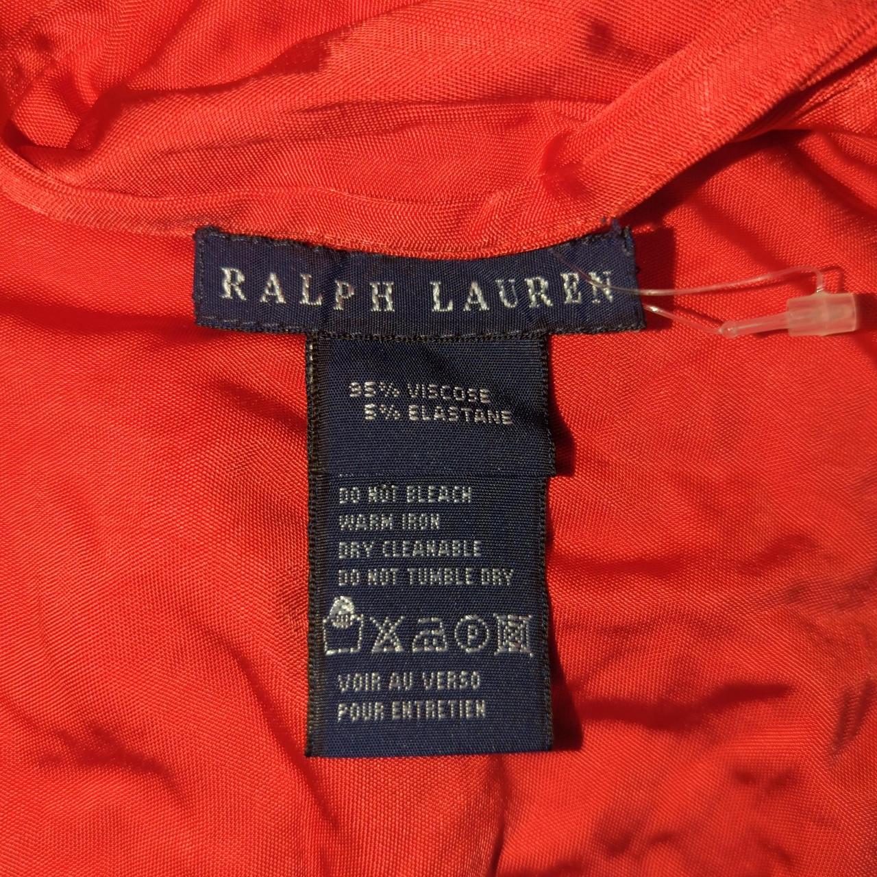 Ralph Lauren red wrap around top, no size... - Depop