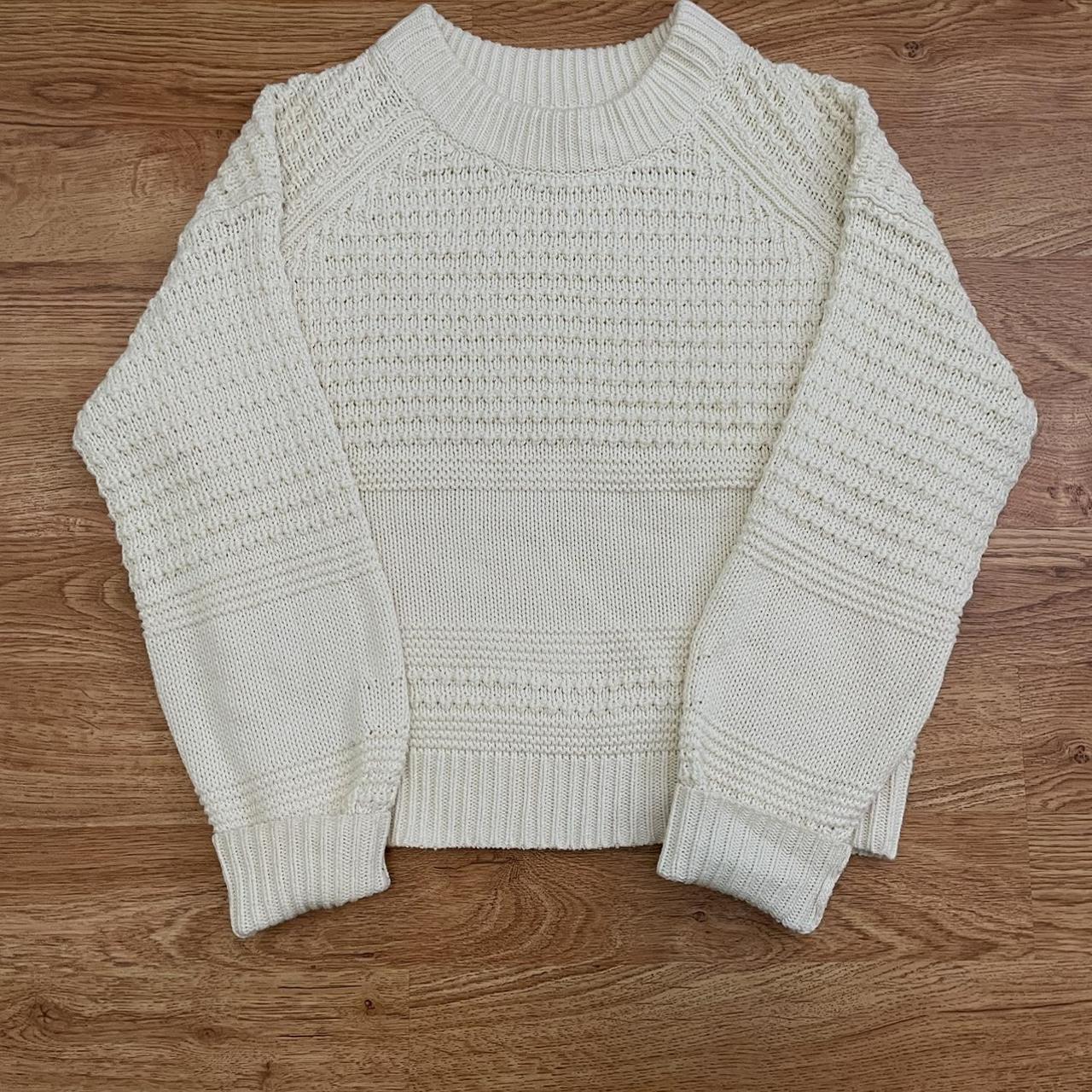 Cutest creme oversized knitted sweater- Universal... - Depop