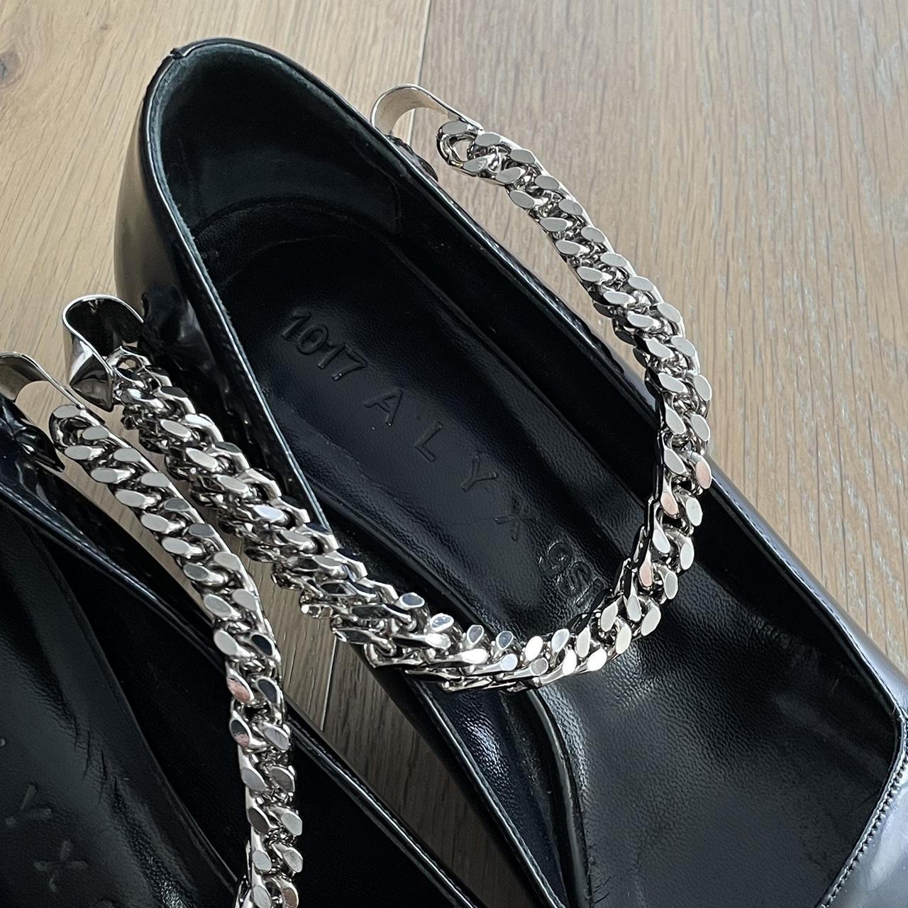 1017 Alyx calfskin metal chained heels Mint... - Depop