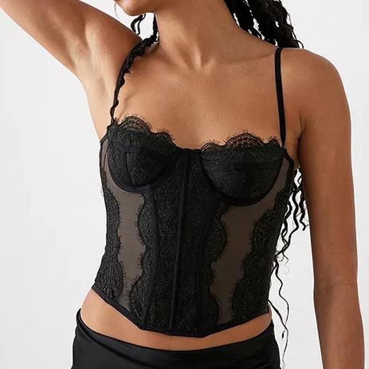 Urban Outfitters corset top Color Black Depop