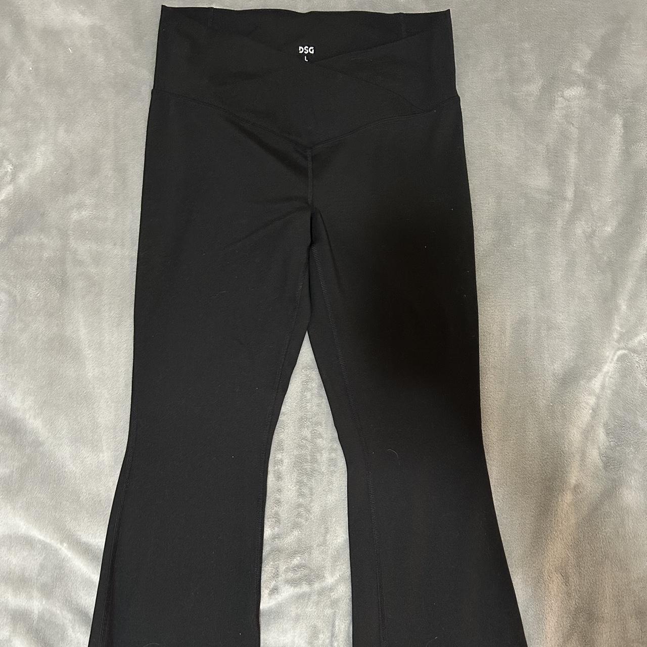dsg black flare leggings -never worn -size L - Depop