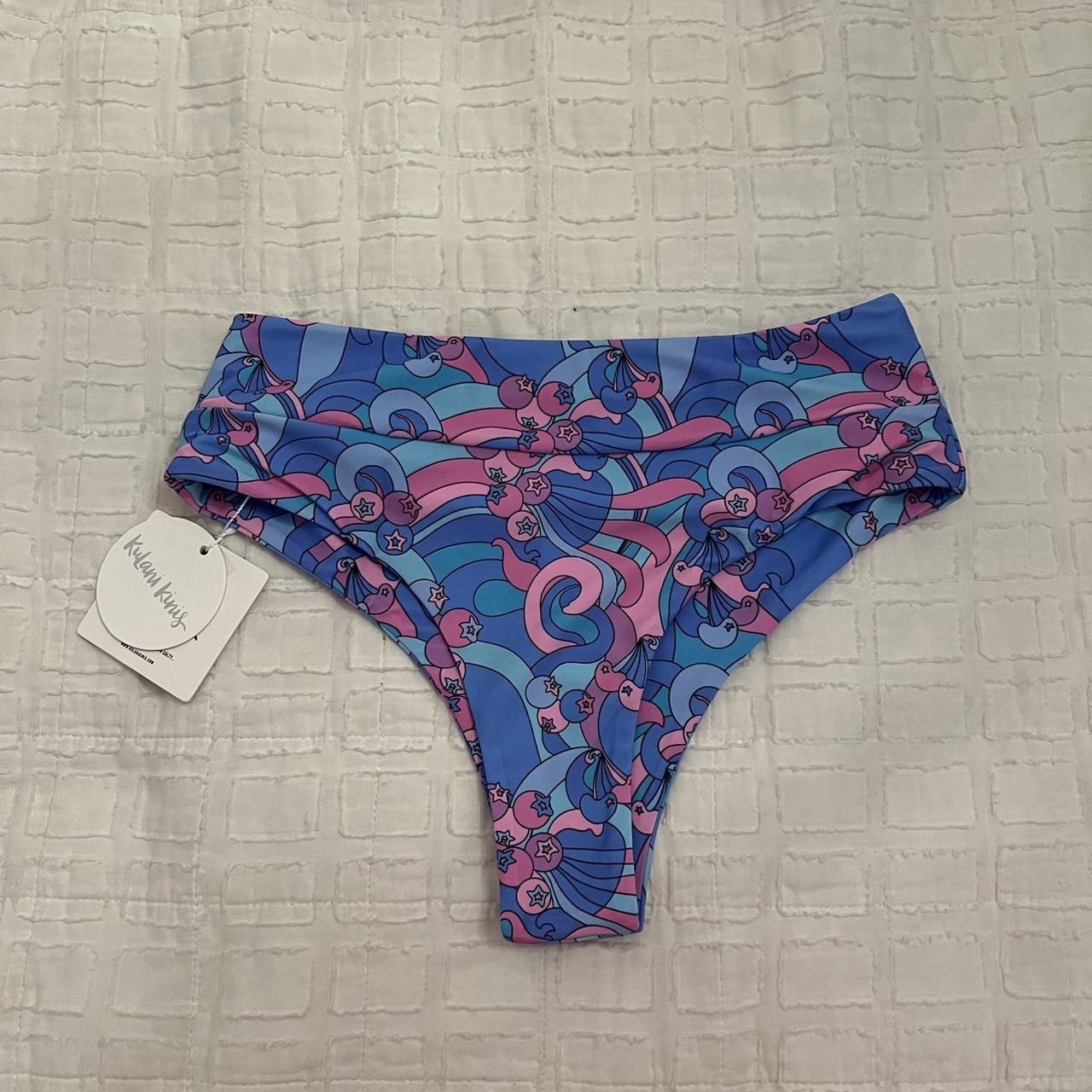 Kulani Kinis Women's Blue and Pink Bikini-and-tankini-bottoms | Depop