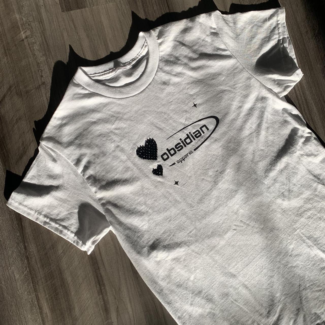 obsidian apparel official basic rhinestone graphic - Depop