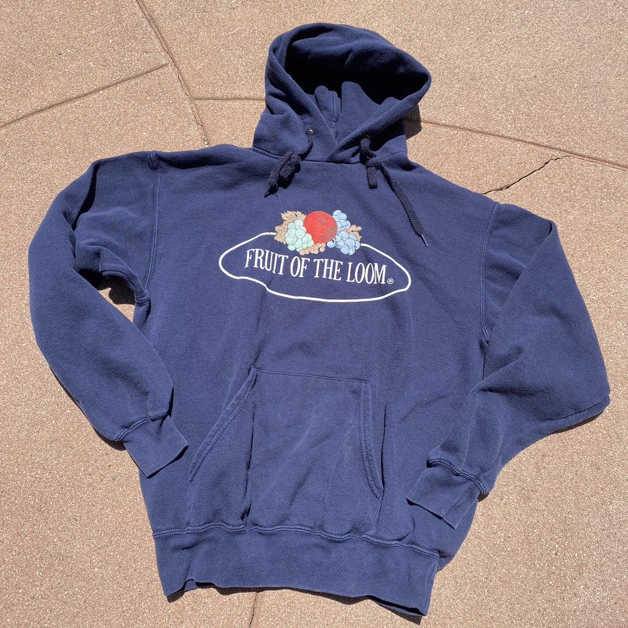 VINTAGE Fruit of the Loom Logo Hoodie Official Depop