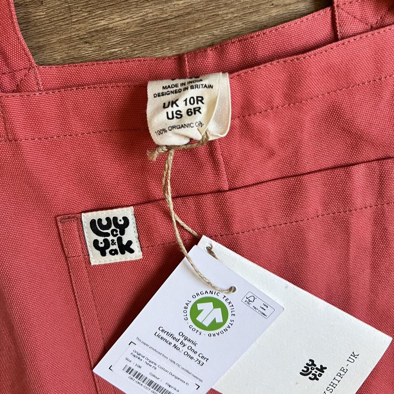 Lucy and Yak Women's Pink Dungareesoveralls Depop