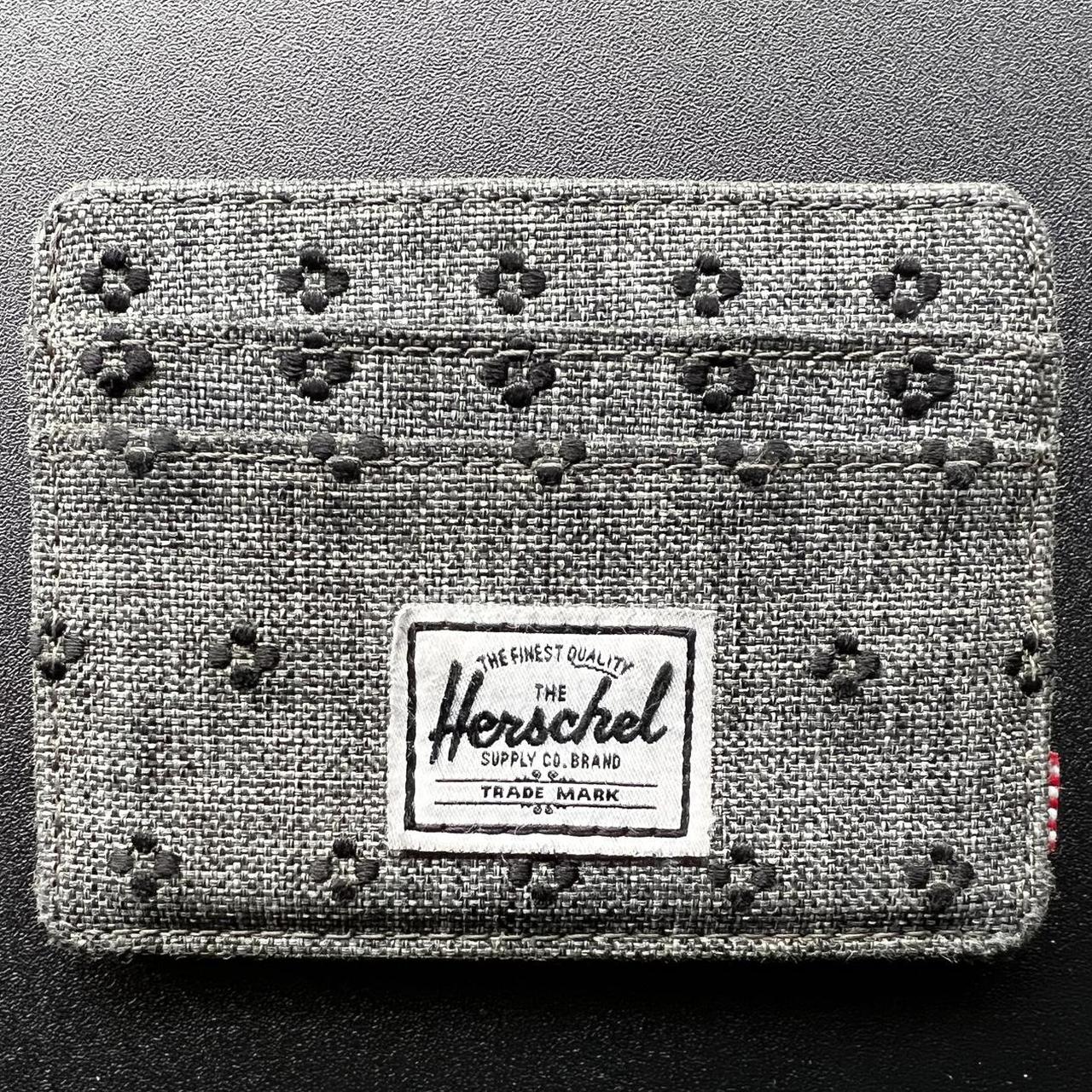 Herschel Men's Grey and Black Walletpurses Depop