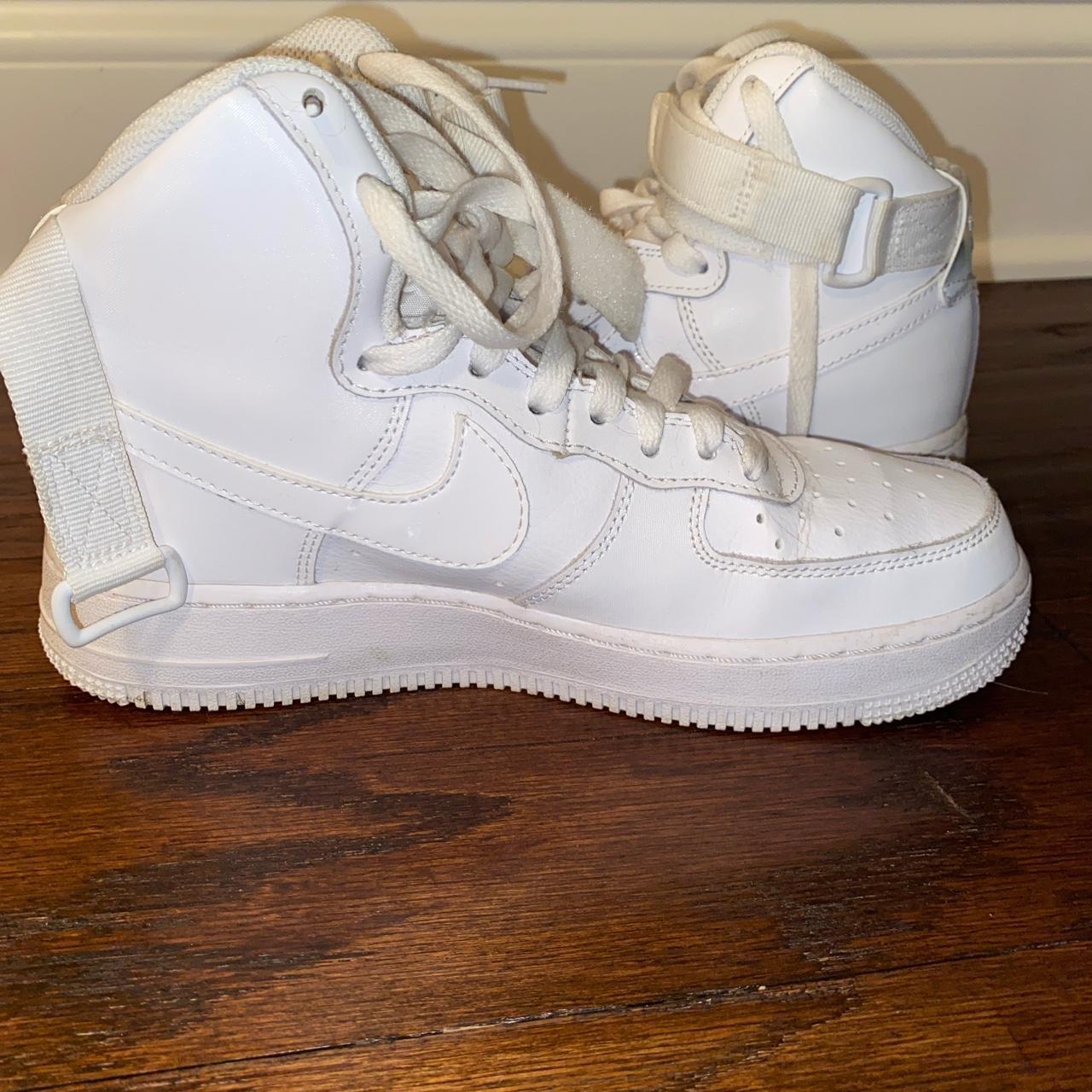 high top air forces size 6.5Y, only worn a few... - Depop