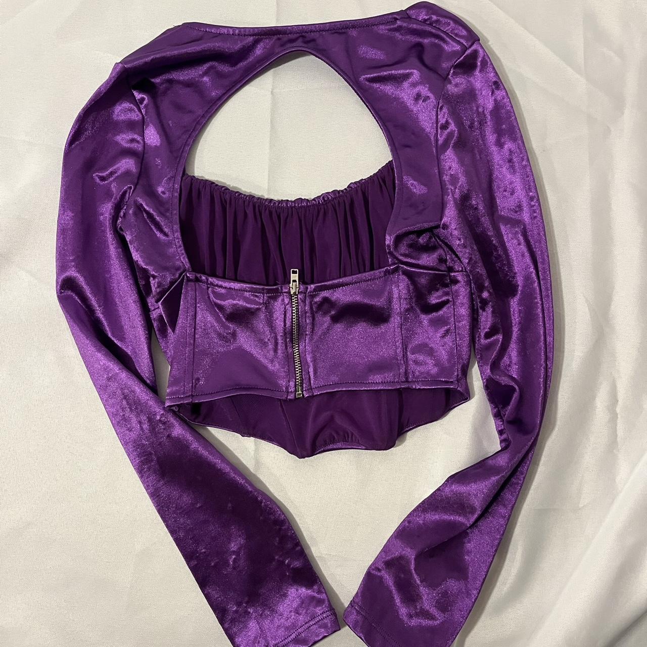 Bershka Women's Purple Corset Depop