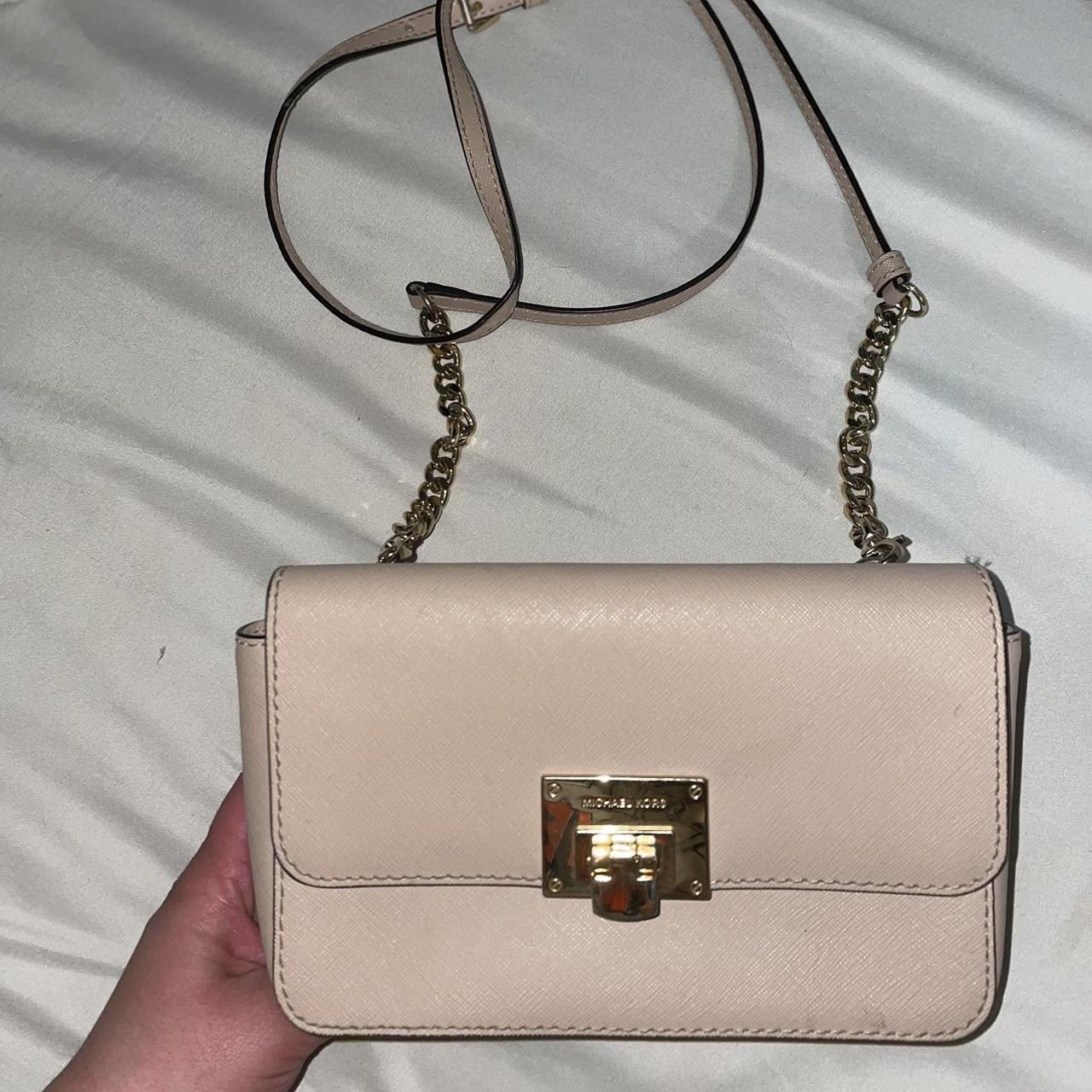 Michael Kors rose gold crossbody chain wallet/purse - Depop