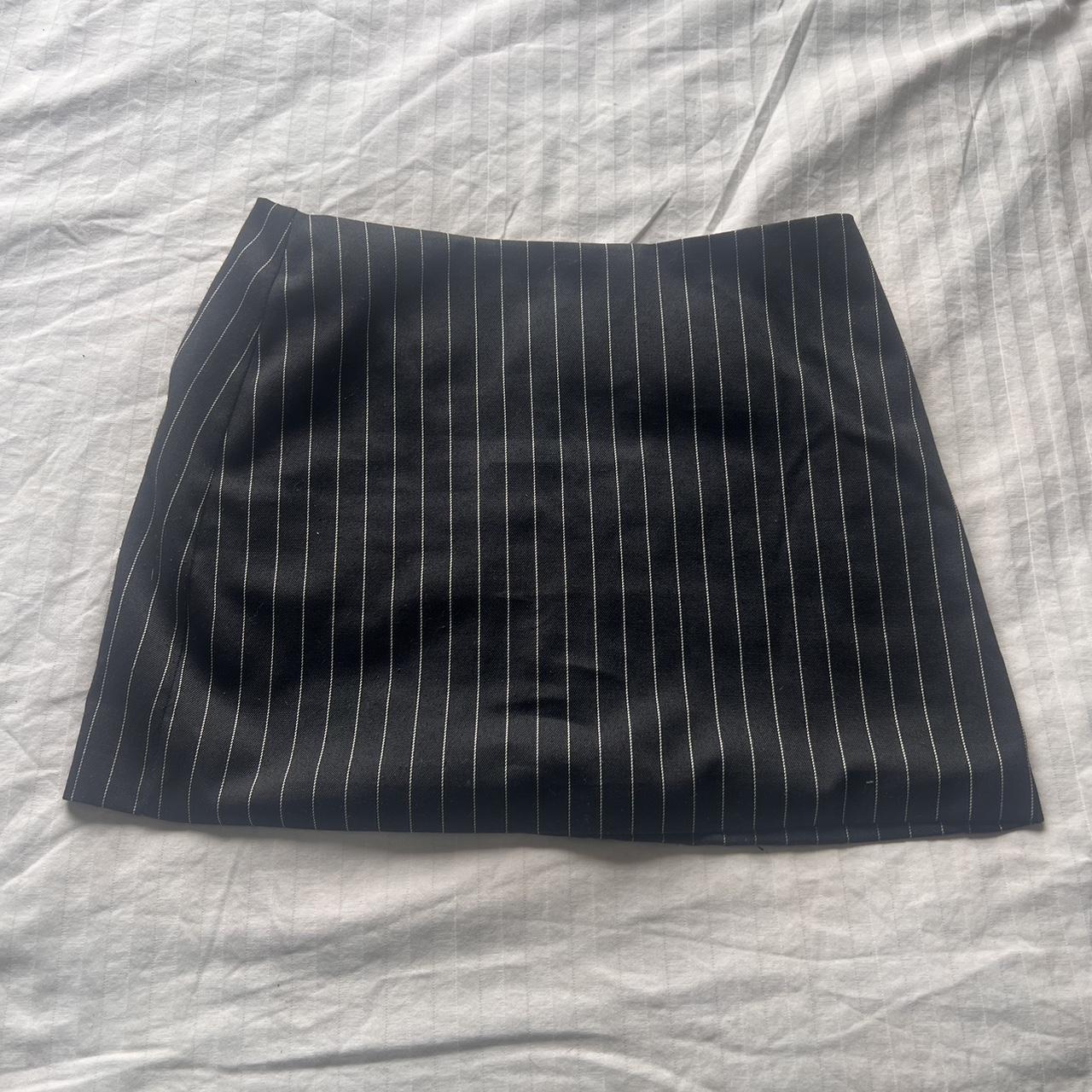 Luck and trouble pinstripe mini skirt 🖤 Size 4... - Depop