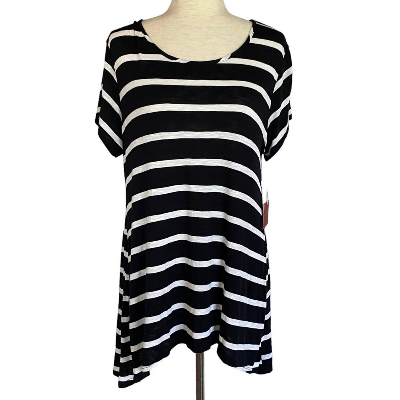 Women's Top - Relaxed Striped Tunic Shirt